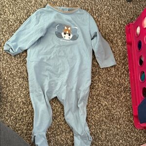 Obagi Light Blue Kids Footie with Animal Print